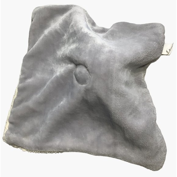 K Luxe Kelly Toy Puppy Lovey Dog Rattle Security Blanket Tan Gray 14.5" x 14.5" - Picture 5 of 7